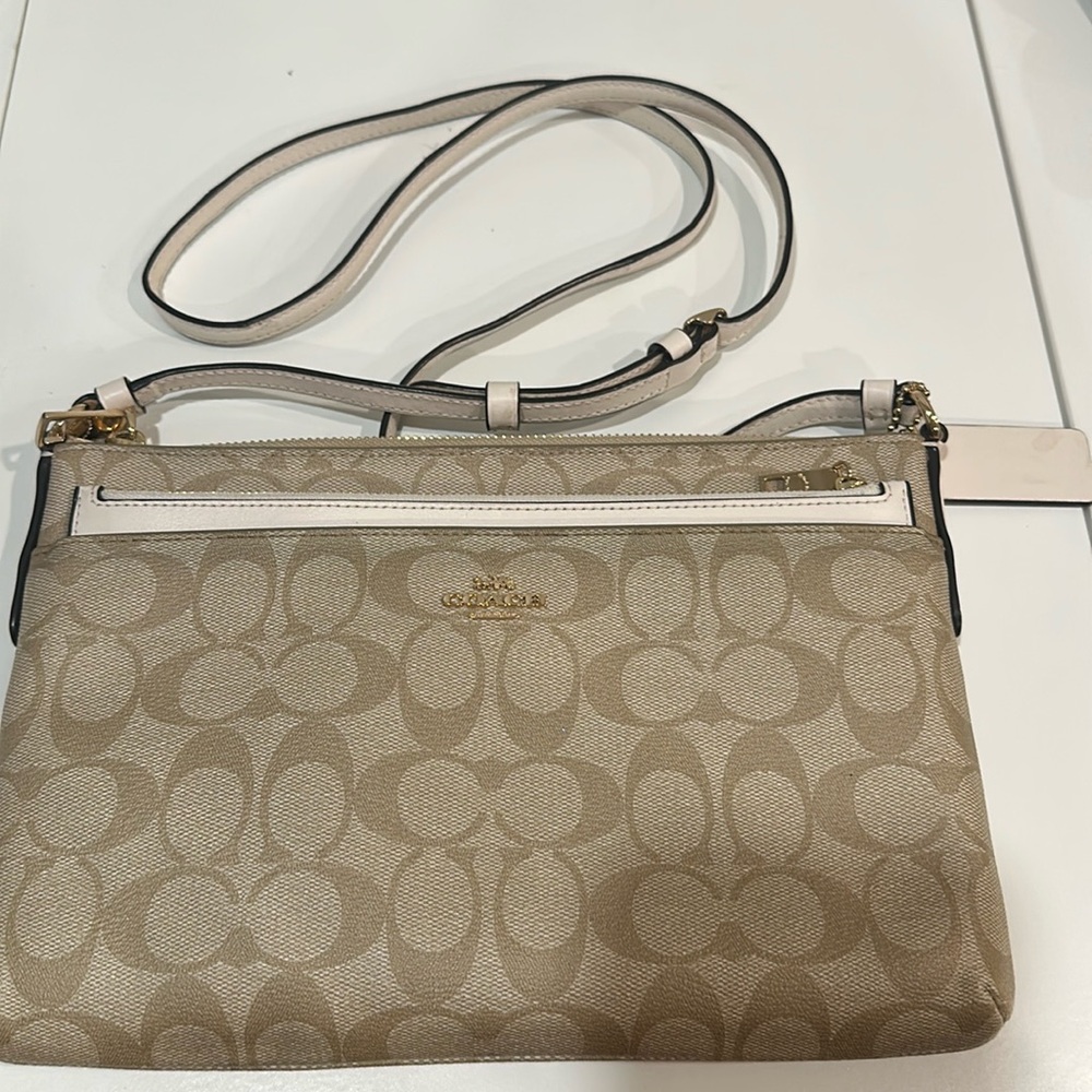 Coach signature print crossbody